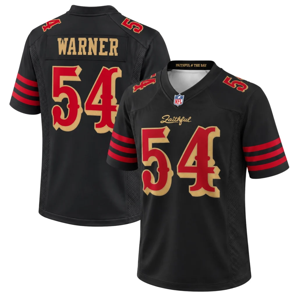49ers Fred Warner Black Rivalries Jersey - Legendary Style