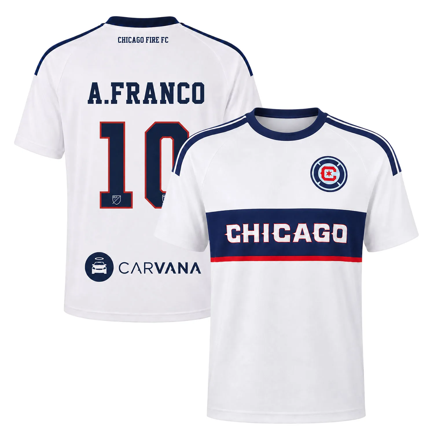 Andre Franco Chicago Fire White Jersey with Dazzling Fan Apparel