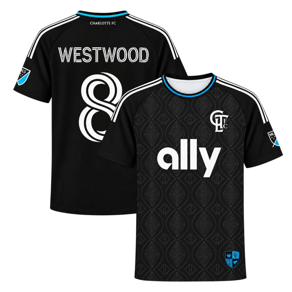 Ashley Westwood Black Jersey Dynamic Custom Charlotte FC Player 2026