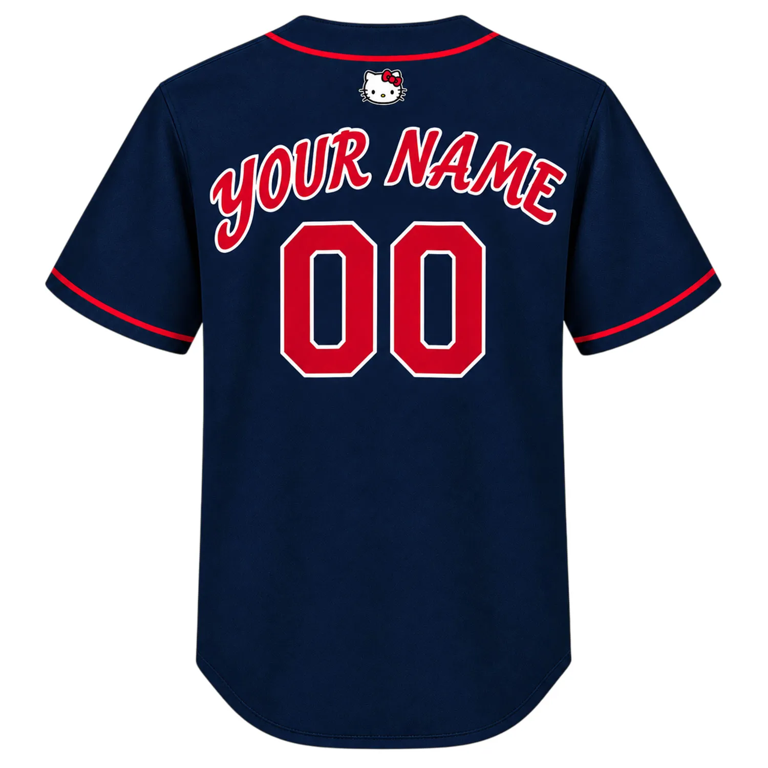 Atlanta Braves Hello Kitty Navy Jersey 2026 Trendy Custom Fan Apparel - Image 3