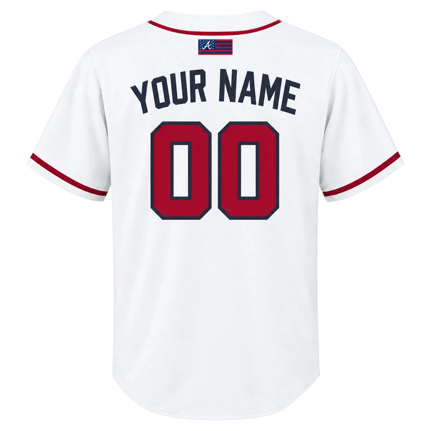 Atlanta Braves White Jersey Custom Name Number Bold Team Apparel - Image 3