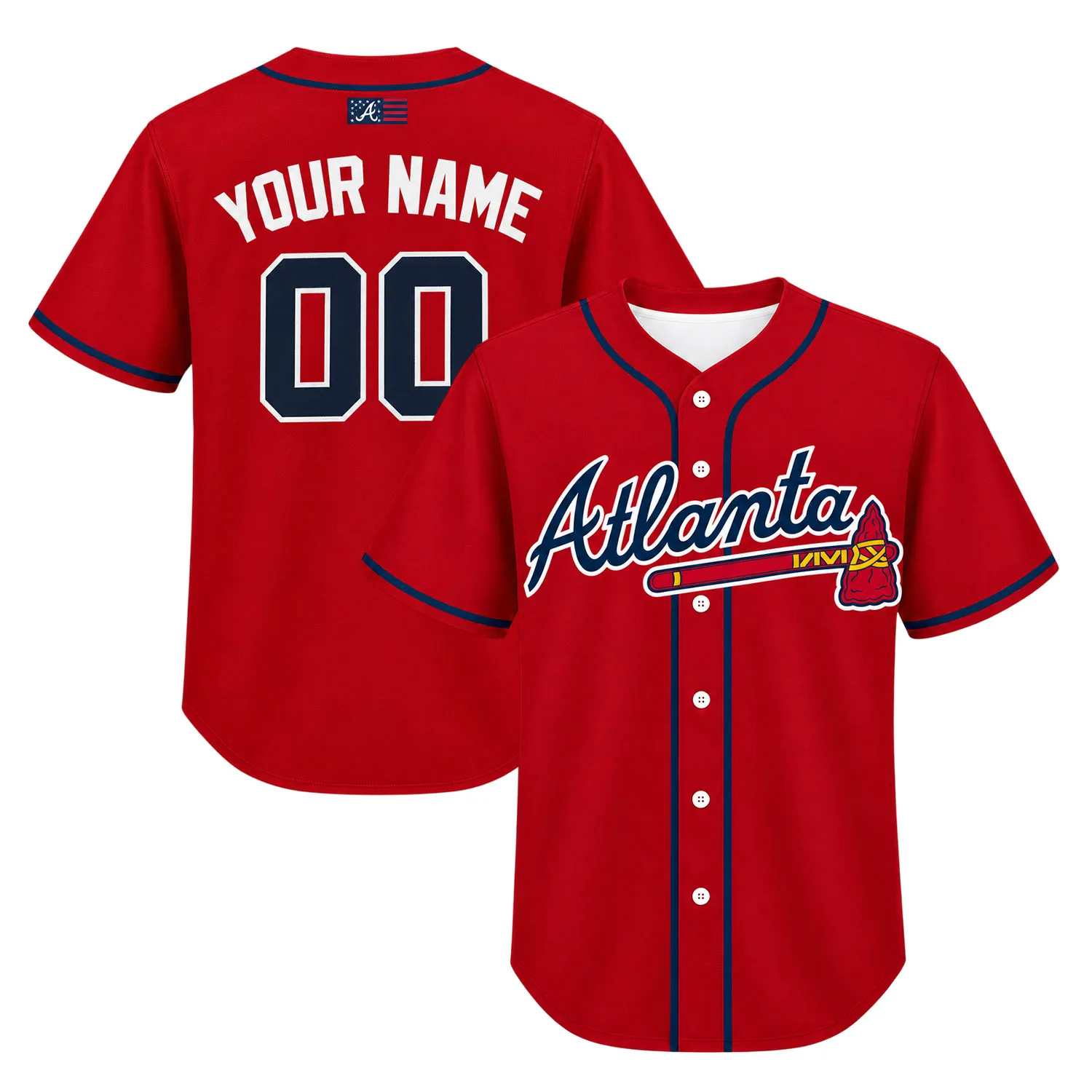 Atlanta Red Jersey Custom Memorable Fan Apparel