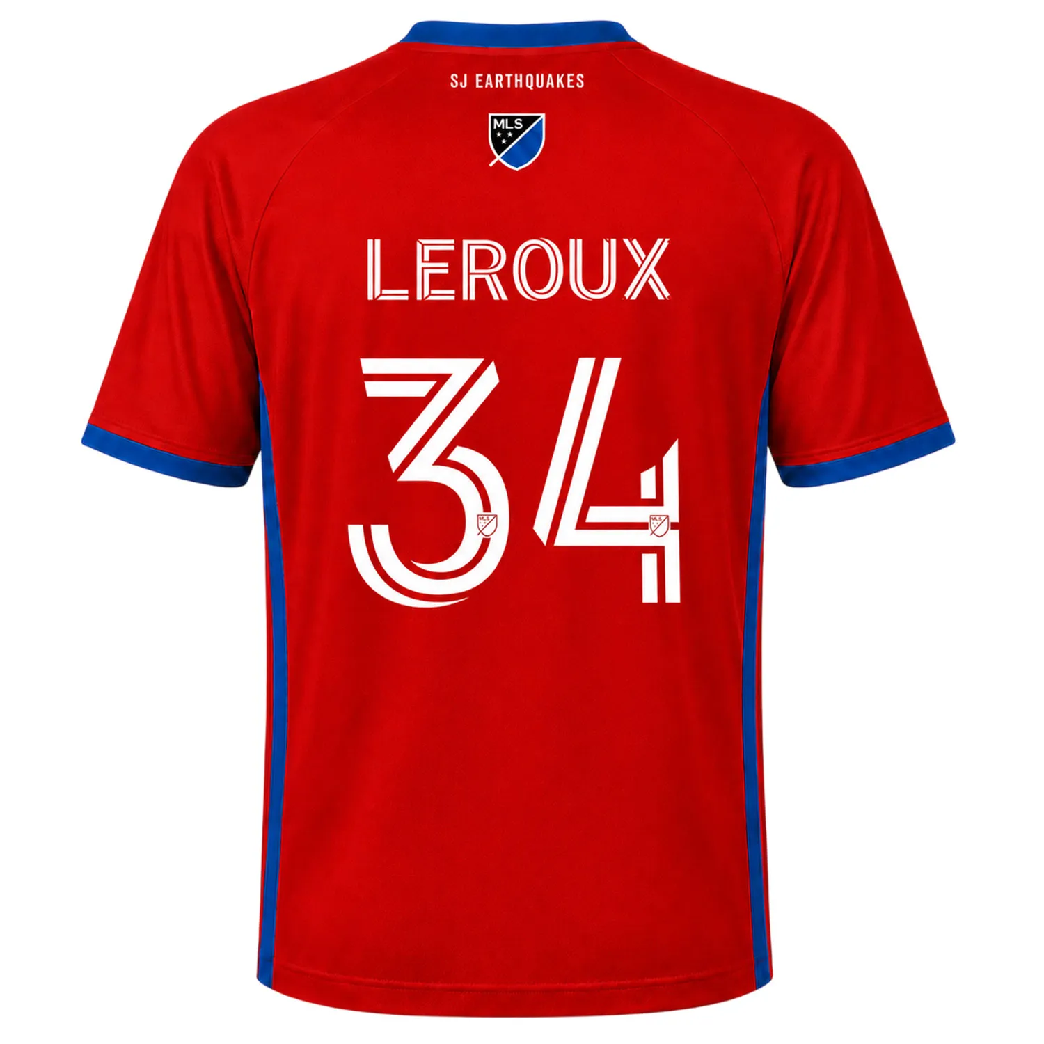Beau Leroux San Jose Earthquakes Jerseyy Vibrant Red Chevron - Image 3
