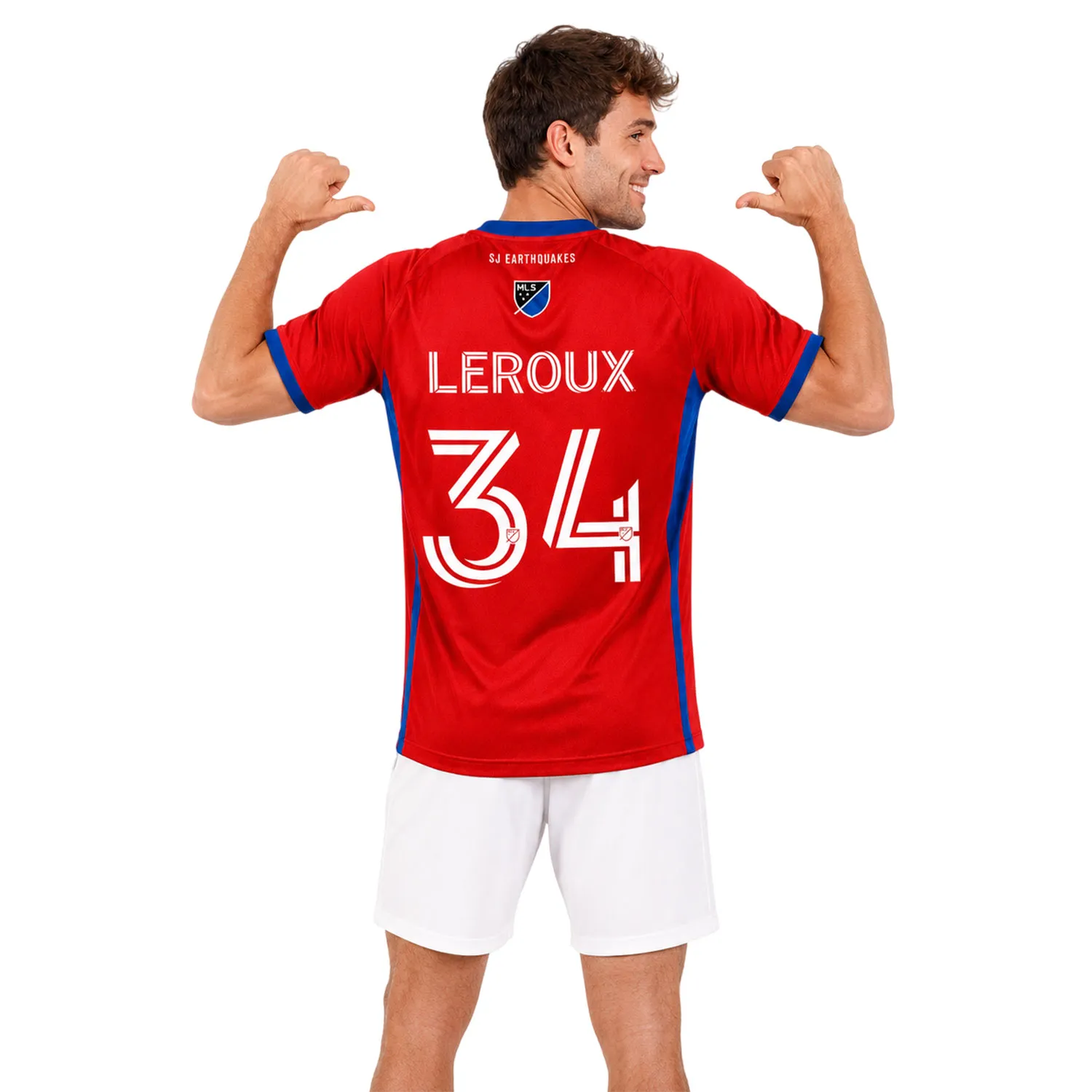 Beau Leroux San Jose Earthquakes Jerseyy Vibrant Red Chevron - Image 4