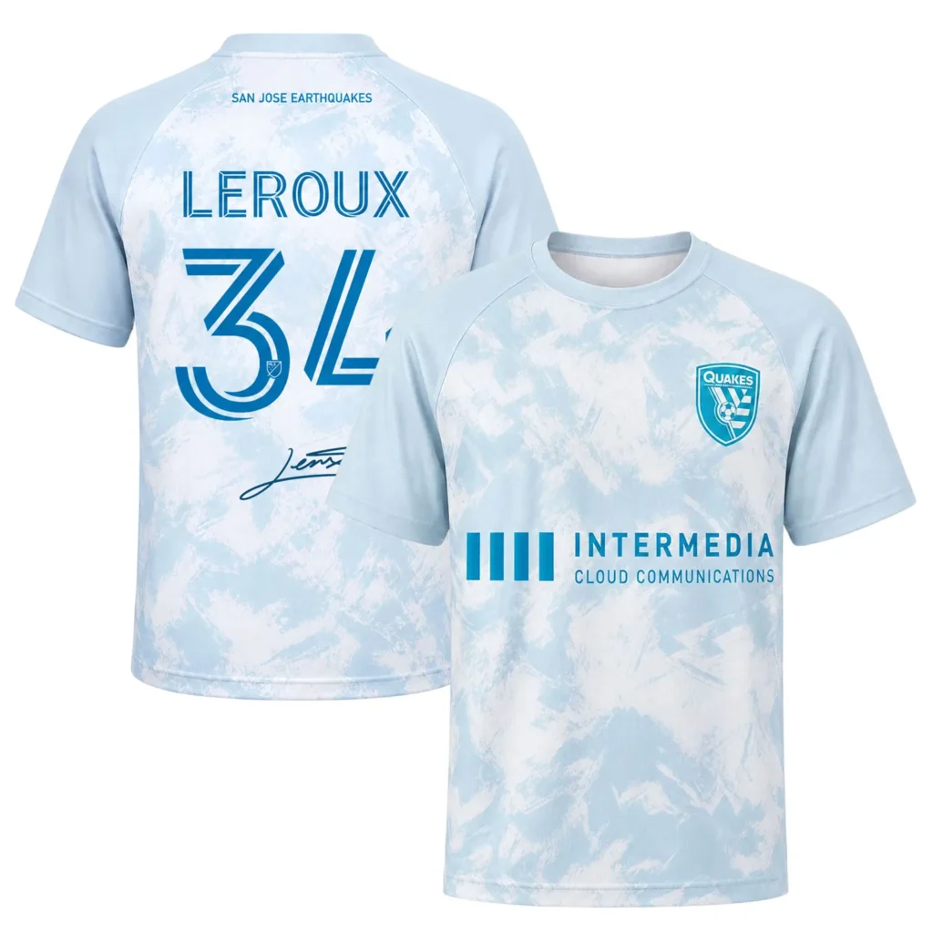 Beau Leroux Soccer Kit Signature San Jose Quakes Jersey Special