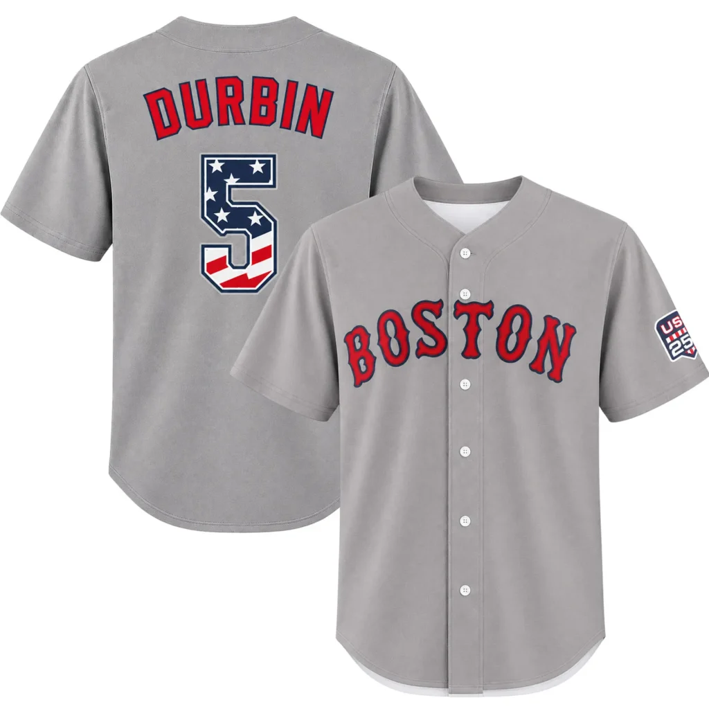 Boston Red Sox Baseball Jersey Caleb Durbin Bold Fan Style