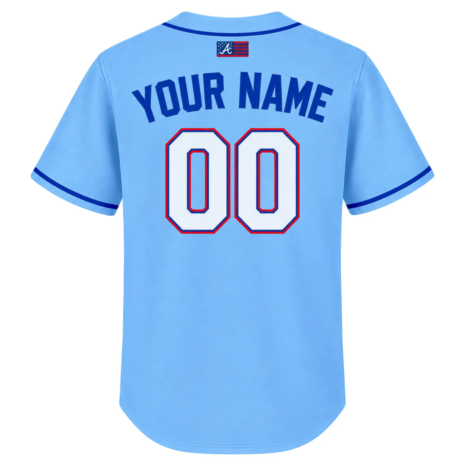 Braves Blue Jersey – Vibrant Atlanta Custom Style - Image 3