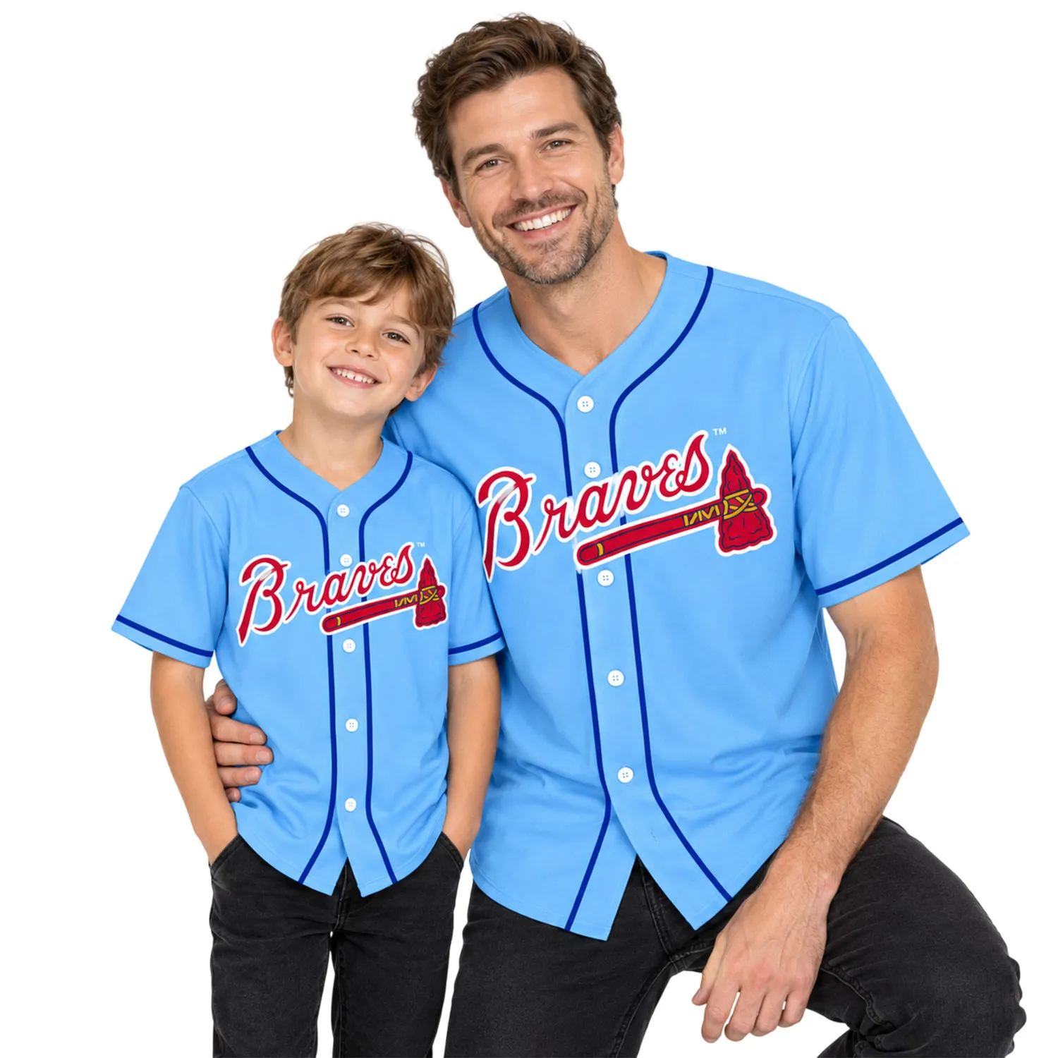 Braves Blue Jersey – Vibrant Atlanta Custom Style - Image 4