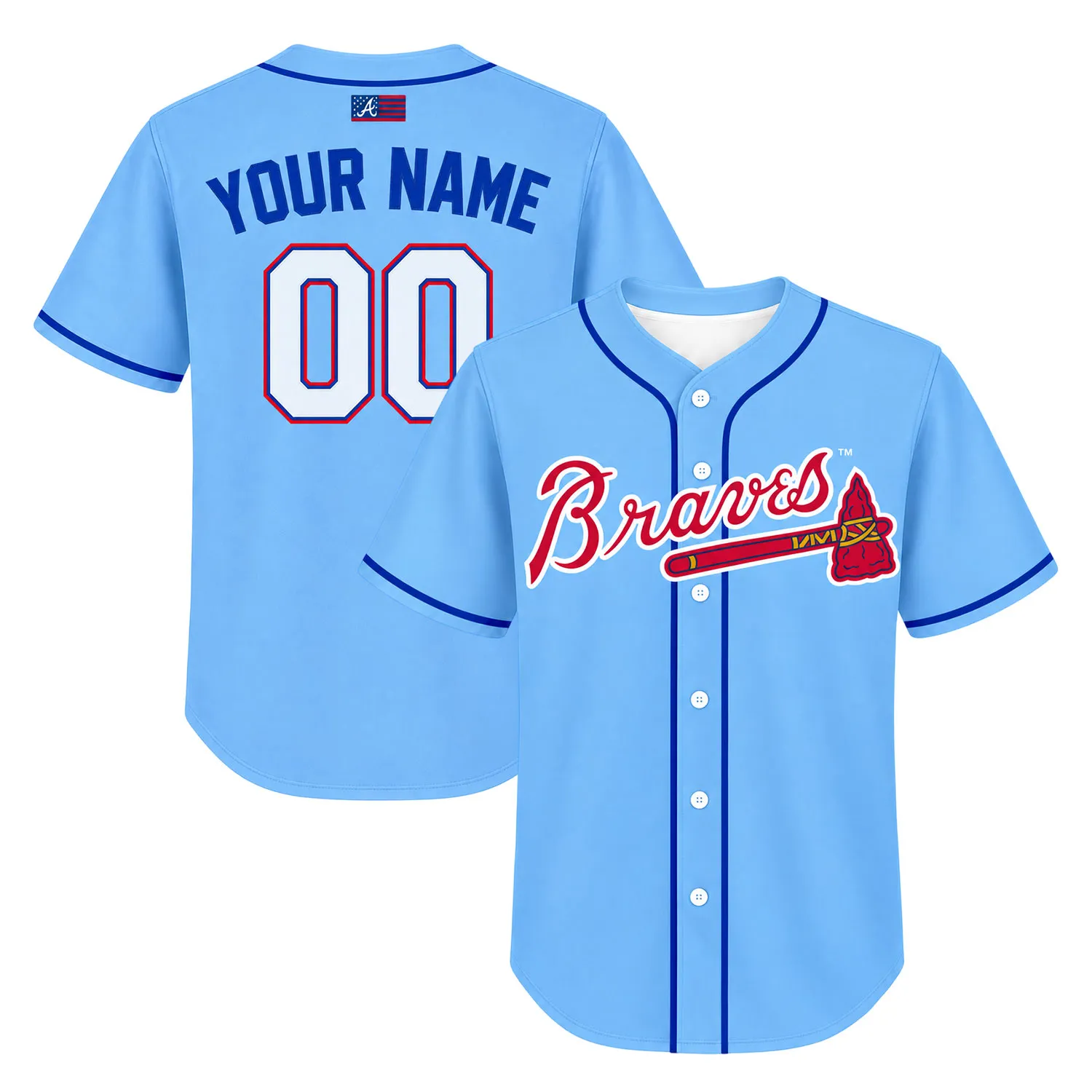 Braves Blue Jersey – Vibrant Atlanta Custom Style