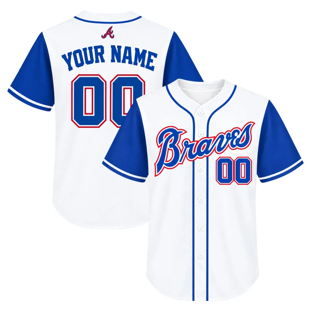Braves White Baseball Jersey Special Fan Style