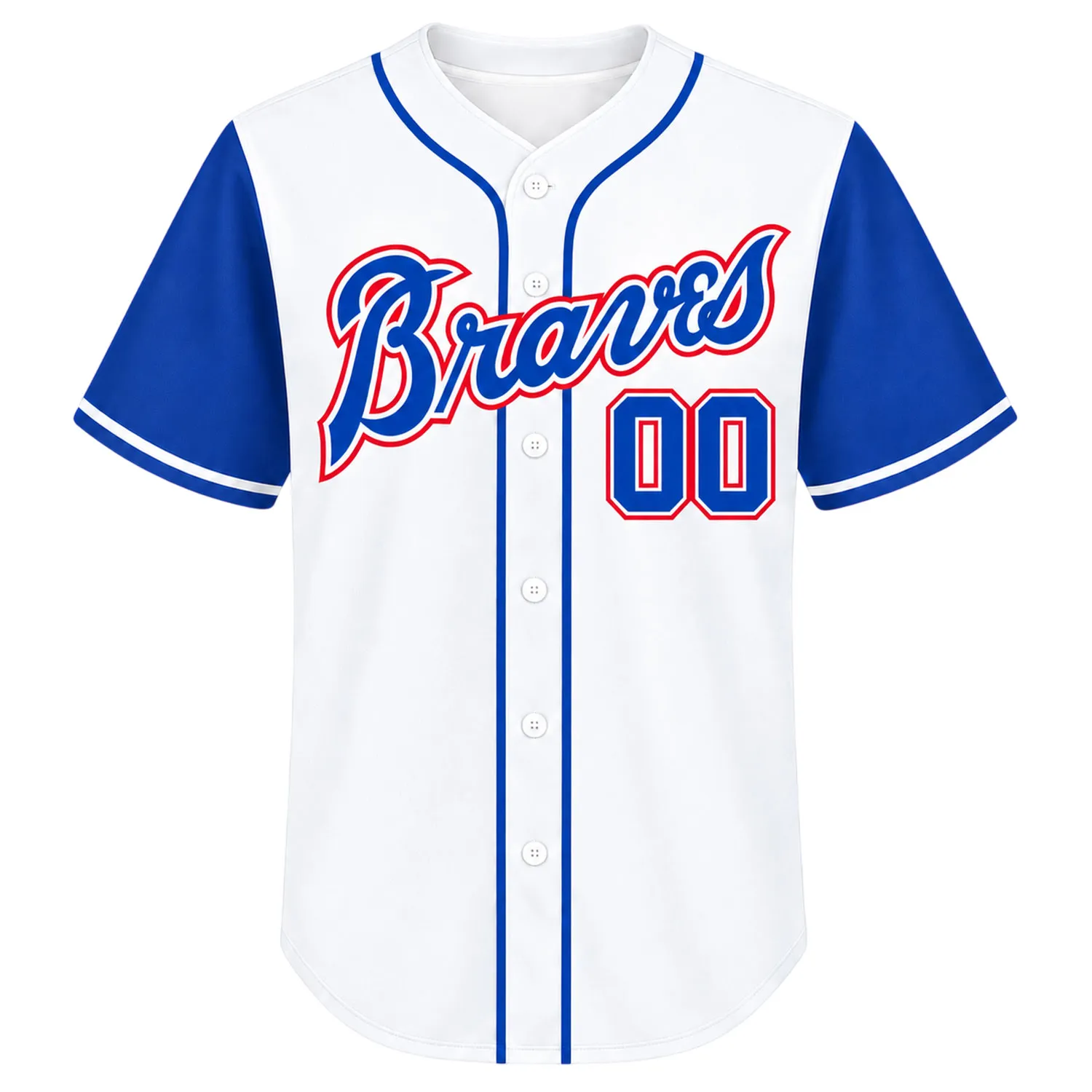Braves White Baseball Jersey Special Fan Style - Image 2