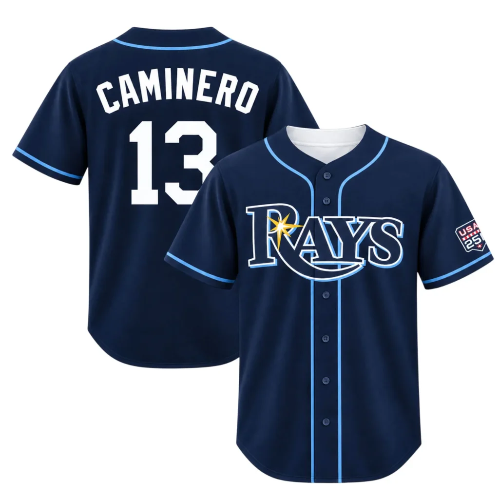 Caminero Tampa Bay Rays Jersey Youth Bold Fan Tee
