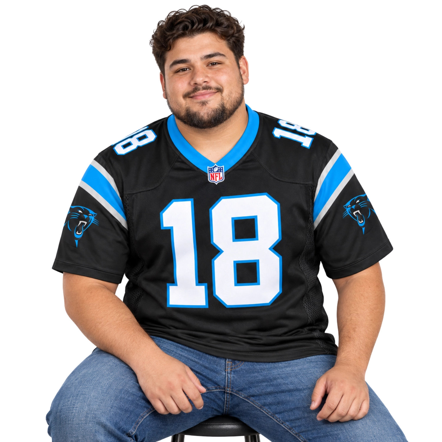 Carolina Panthers Coker Black Jersey - Fierce Edge