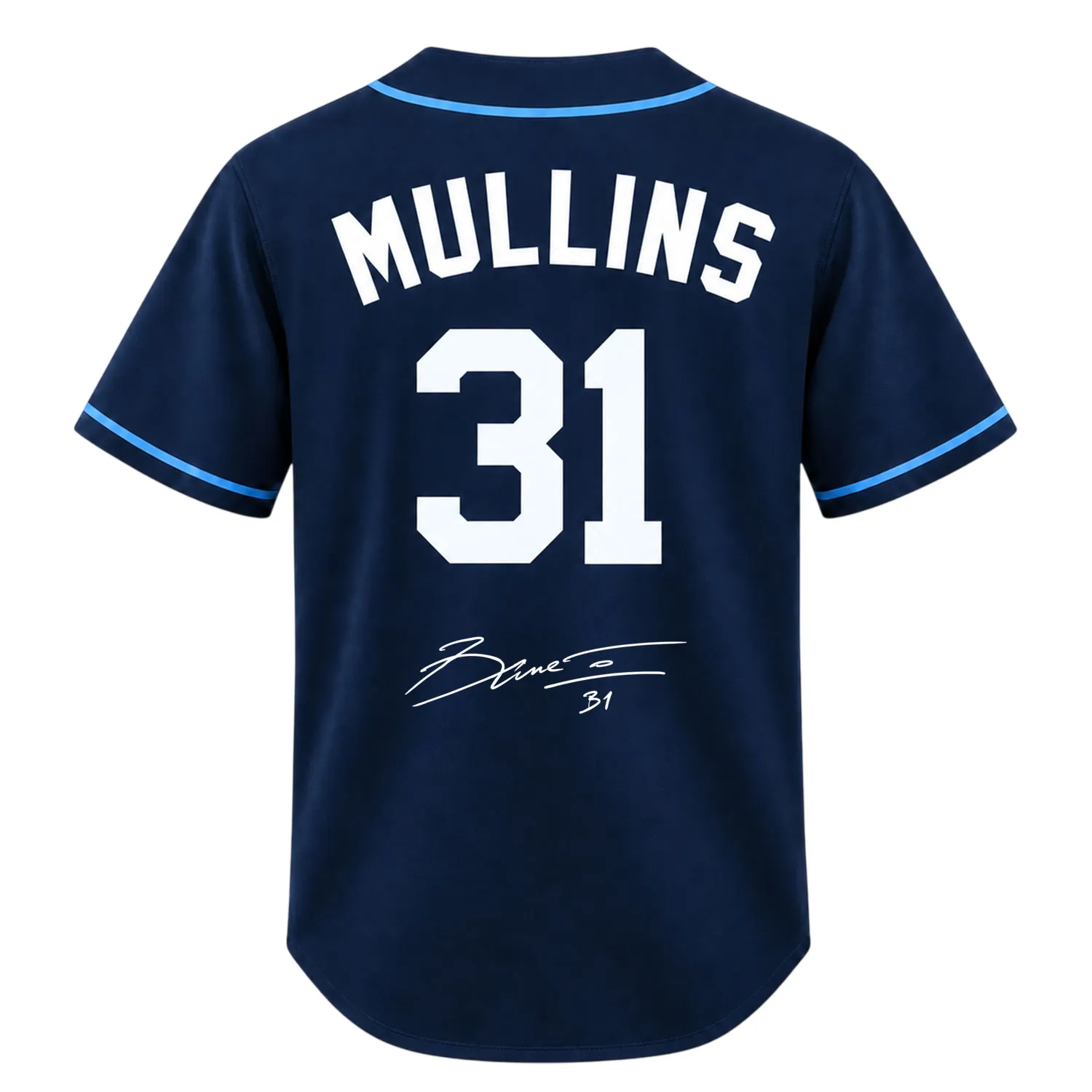 Cedric Mullins Rays Navy Jersey Fan Wear Bold Name & Number - Image 3