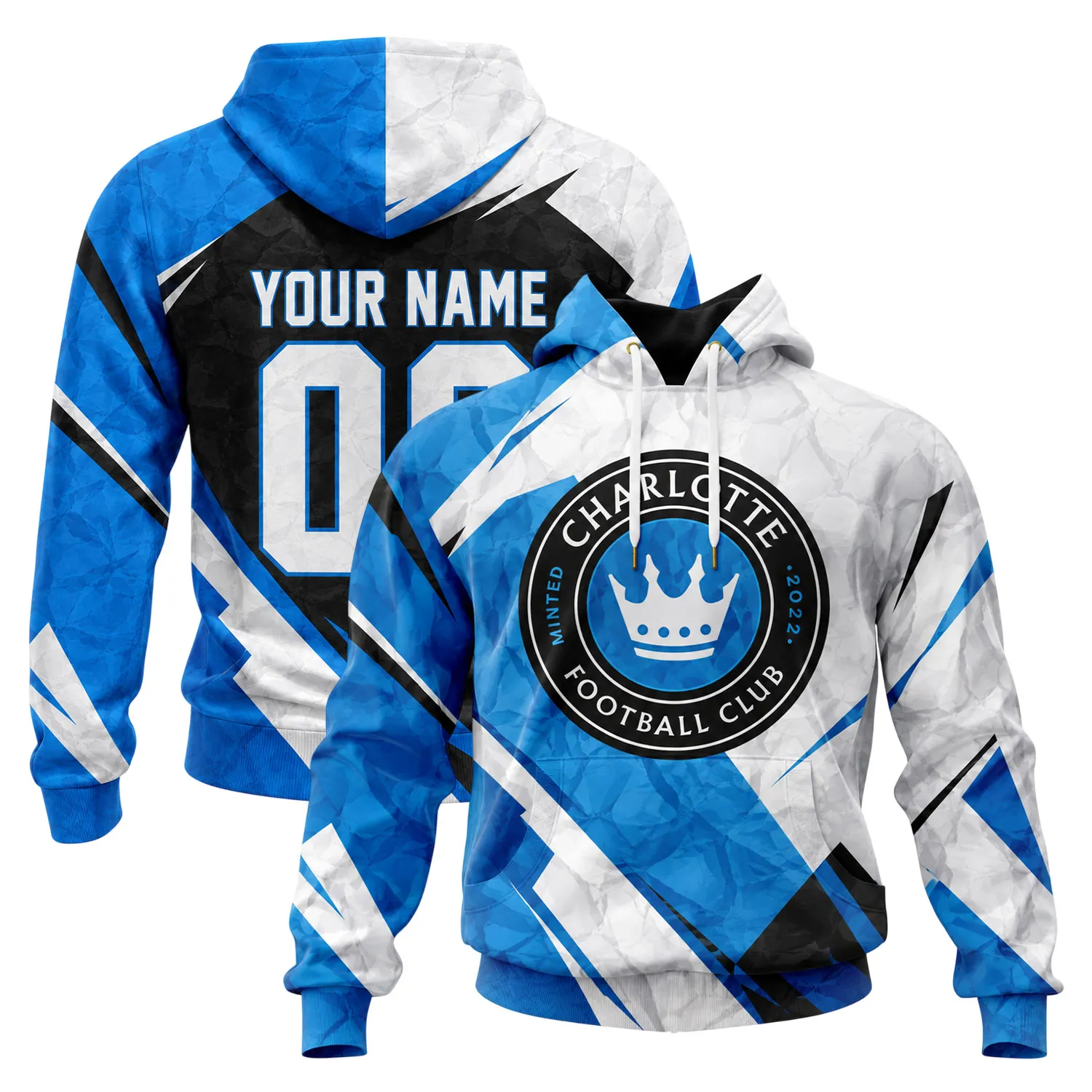Charlotte FC Hoodie Custom Vibrant Name and Number