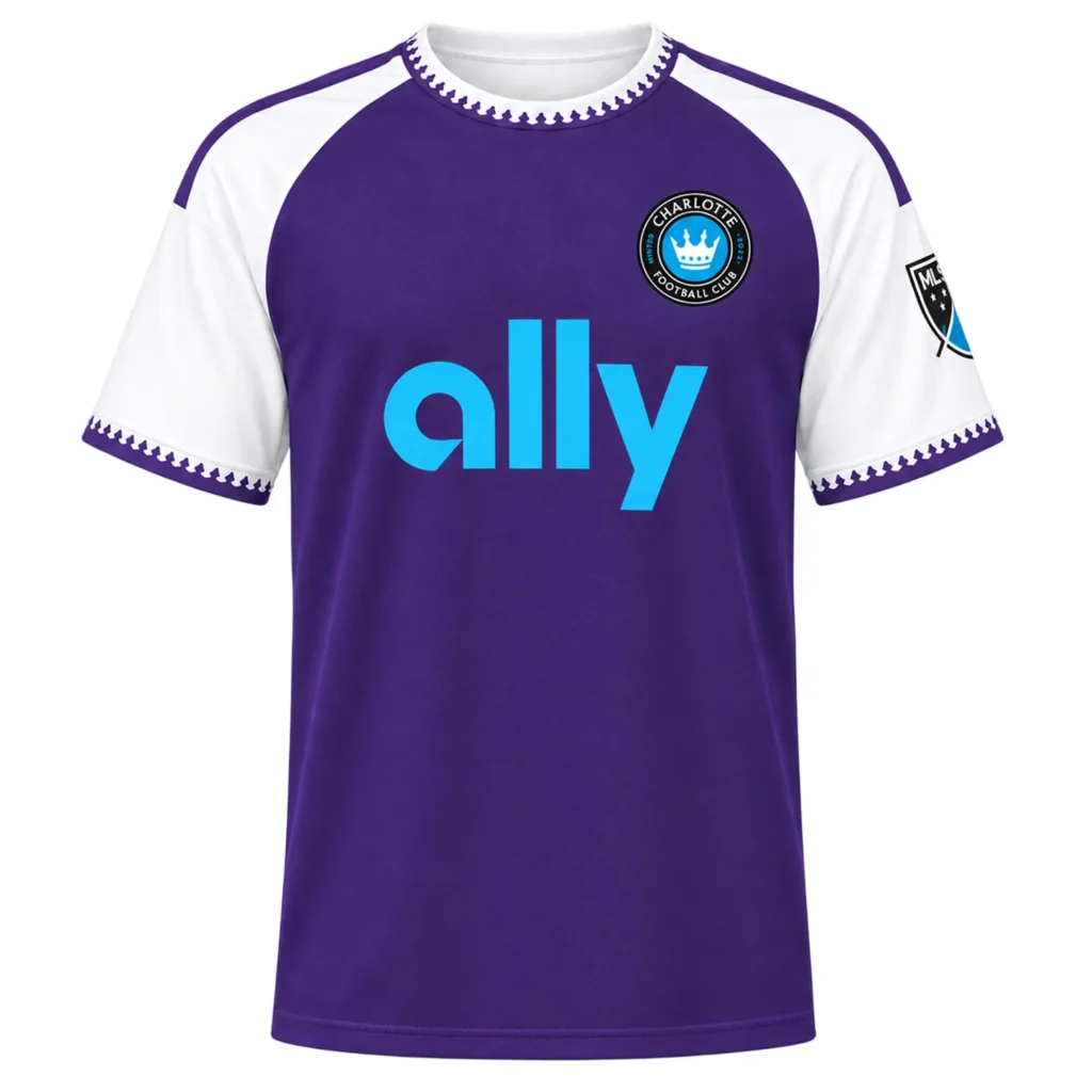 Charlotte FC Purple Jersey Custom Player Bold Style