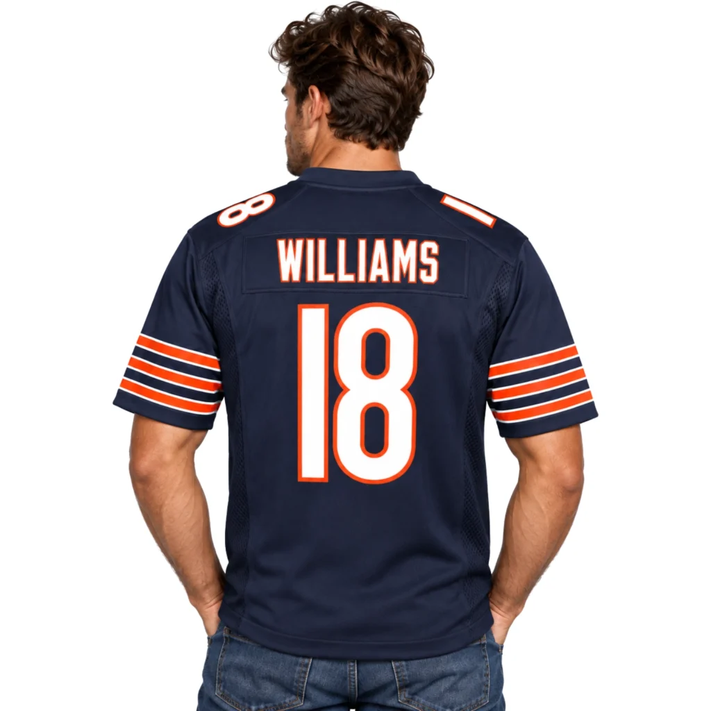 Chicago Bears Caleb Williams Navy Jersey - Stunning Style