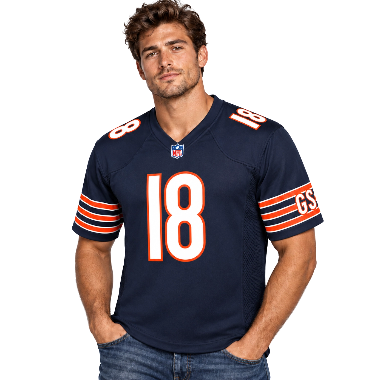 Chicago Bears Caleb Williams Navy Jersey - Stunning Style