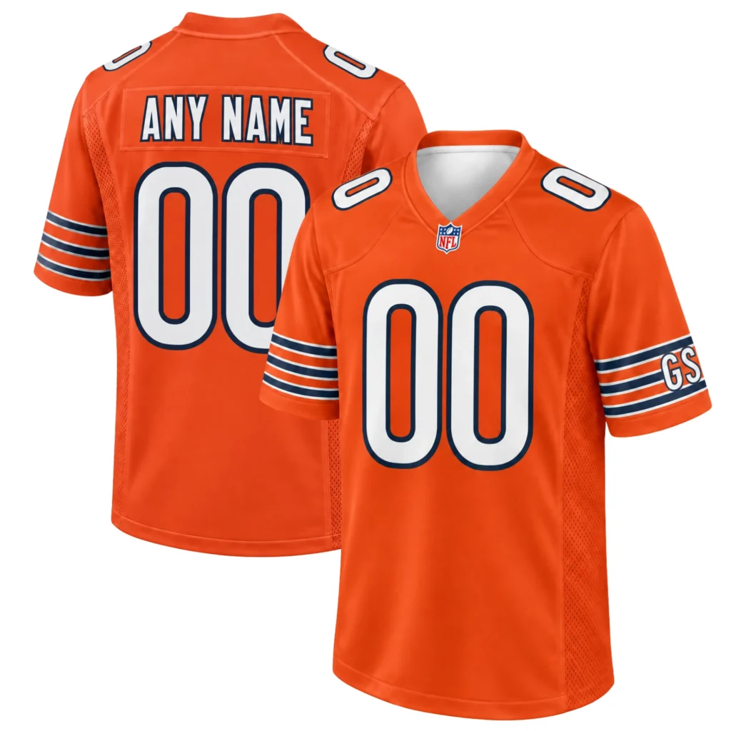 Chicago Bears Custom Orange Jersey - Bold Game Day Look