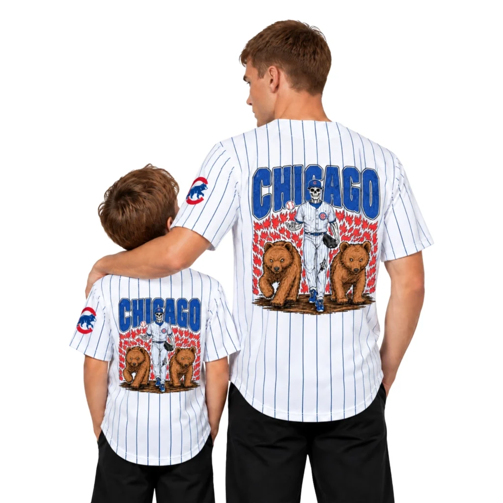Chicago Cubs Bear Graphic Jersey - Creative Streetwear Style