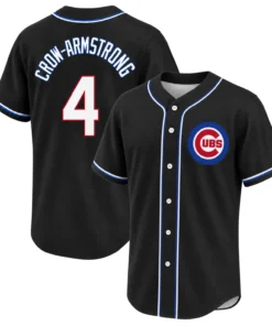 Chicago Cubs Crow-Armstrong Black Jersey – Bold Player Style