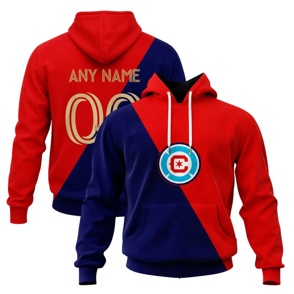 Chicago Fire FC Hoodie Custom Name & Number Epic Merch Sport