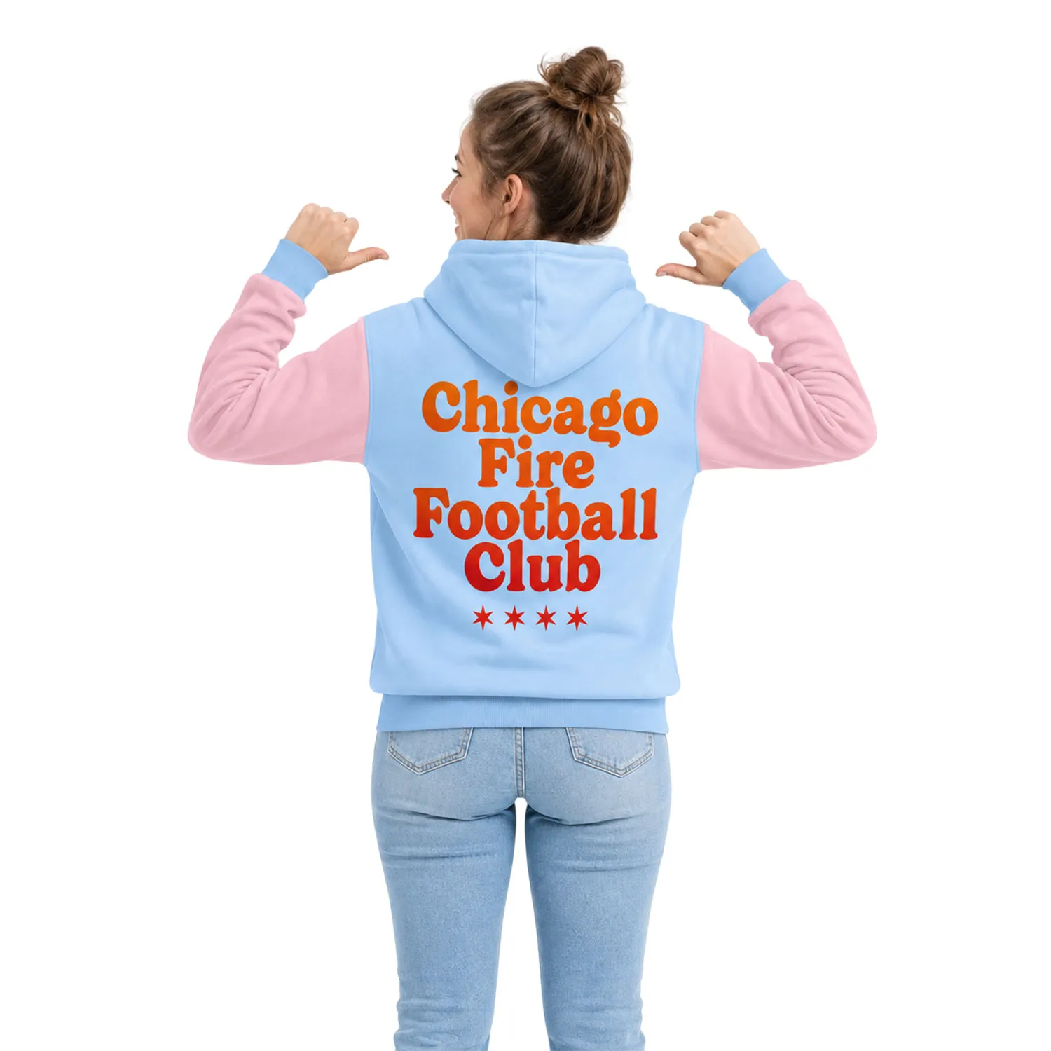 Chicago Fire Light Blue Hoodie Trendy Style Merch Sport - Image 4