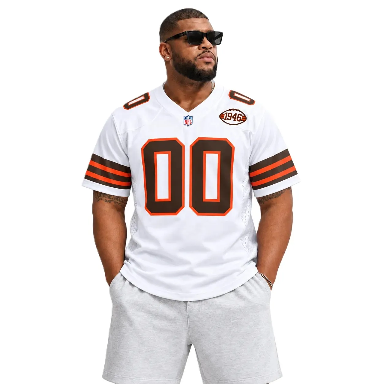 Cleveland Browns White Custom Jersey - Elite Legacy Spirit
