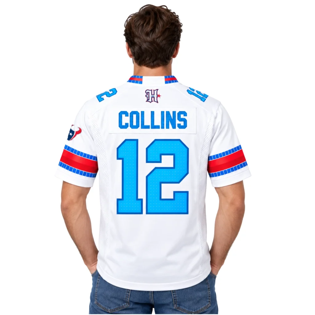Collins White Rivalries Jersey - Stunning Texans Style