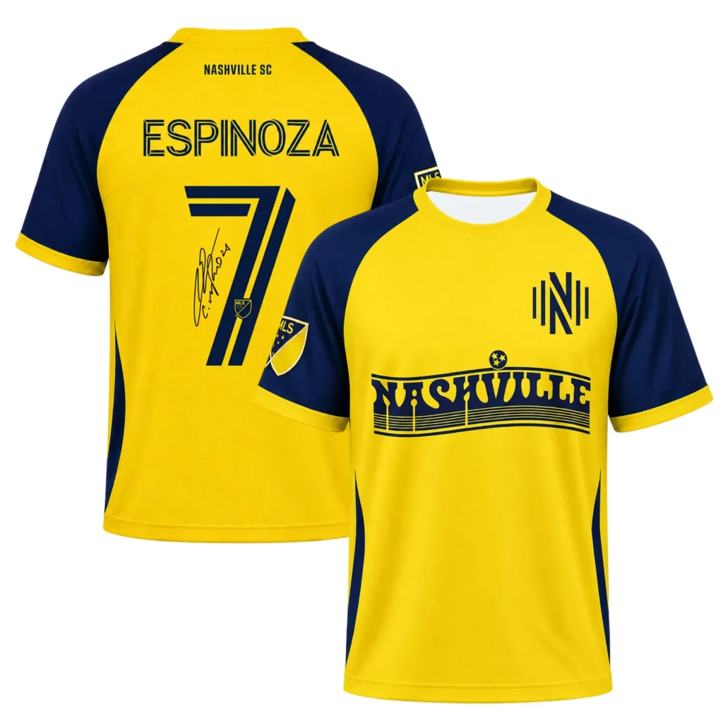 Cristian Espinoza Nashville SC Jersey 2026 Signature Trendy Style