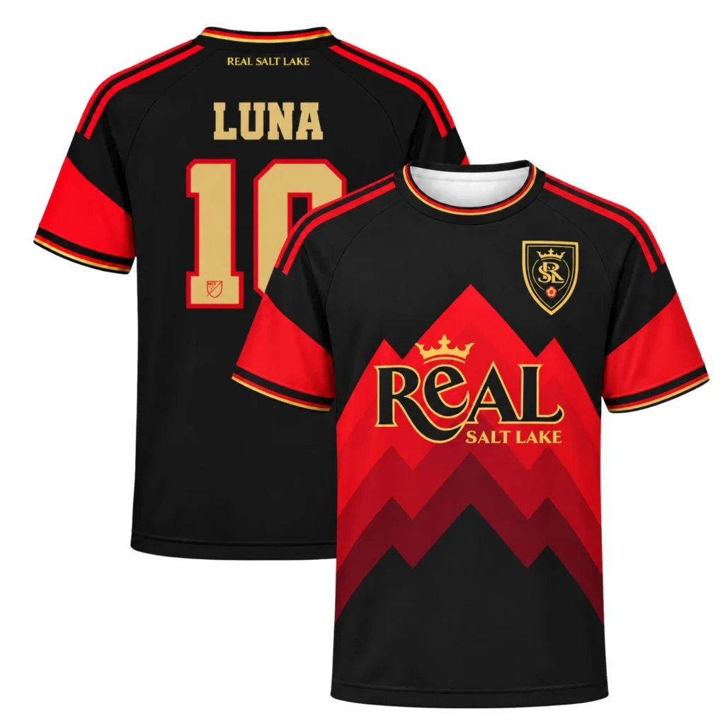 Diego Luna RSL Jersey Bold Black Red Match Style