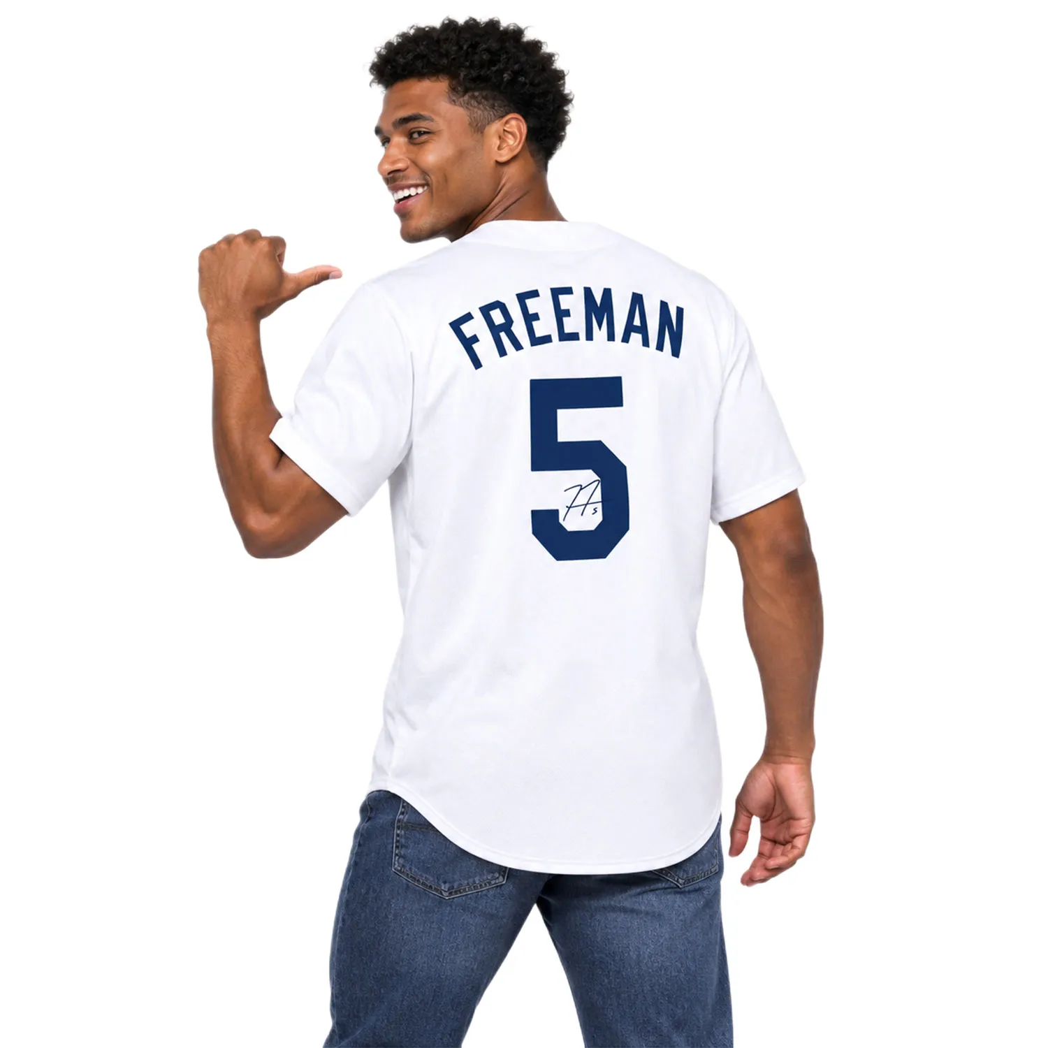 Dodgers Freddie Freeman Home Jersey Memorable Look - Image 4
