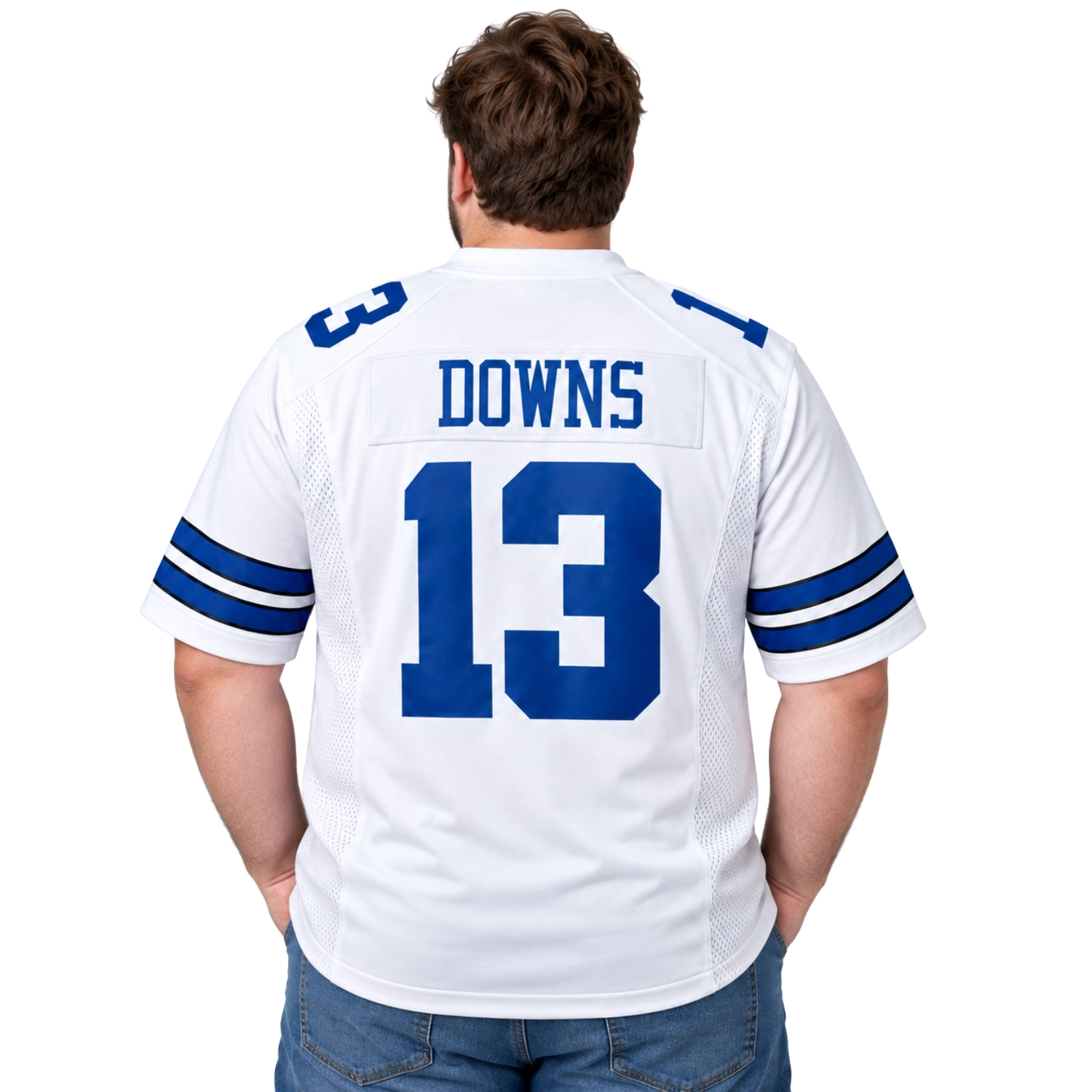 Downs Cowboys White Game Jersey - Amazing Fan Favorite