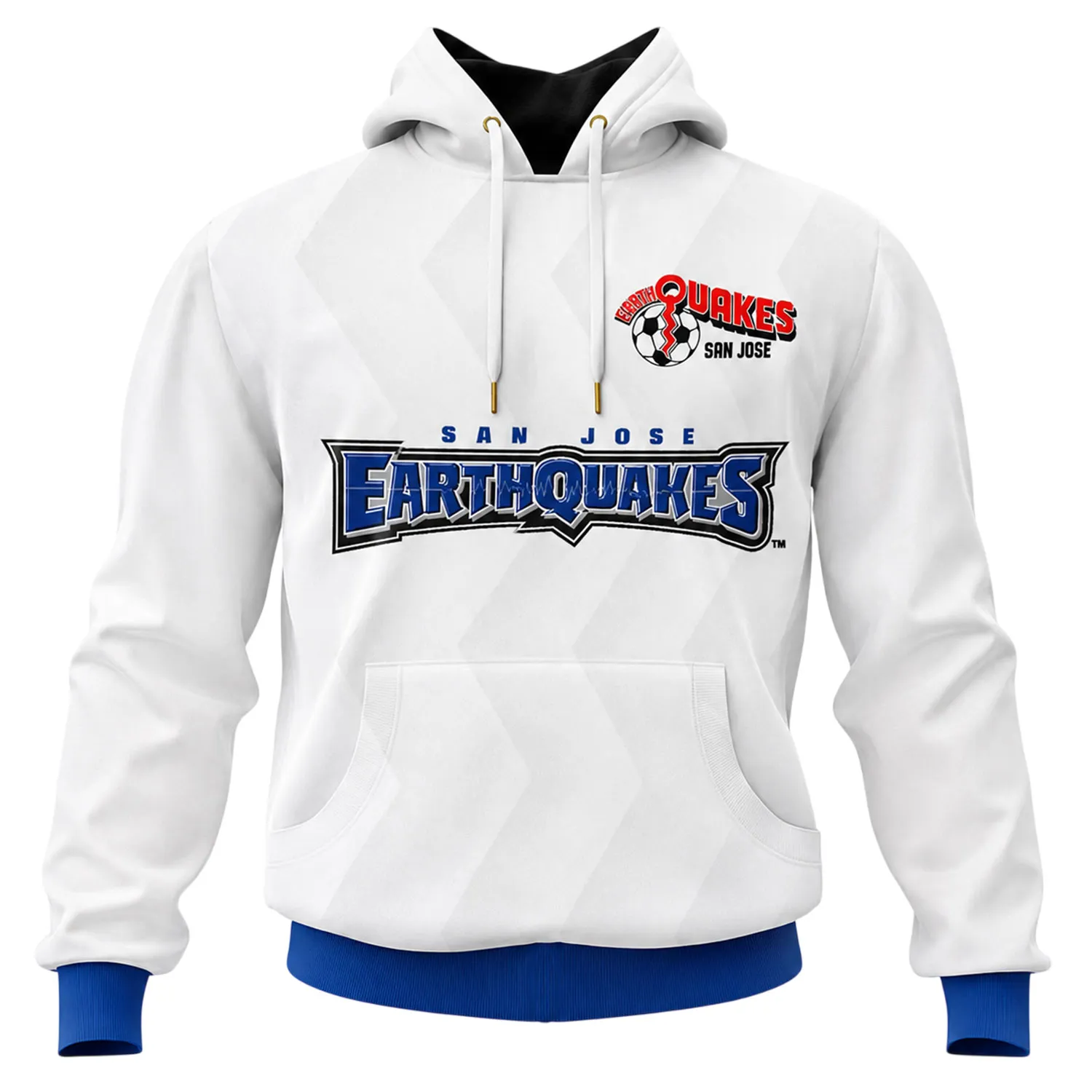 Earthquakes Pullover Hoodie Custom Name and Number Bold Style - Image 2