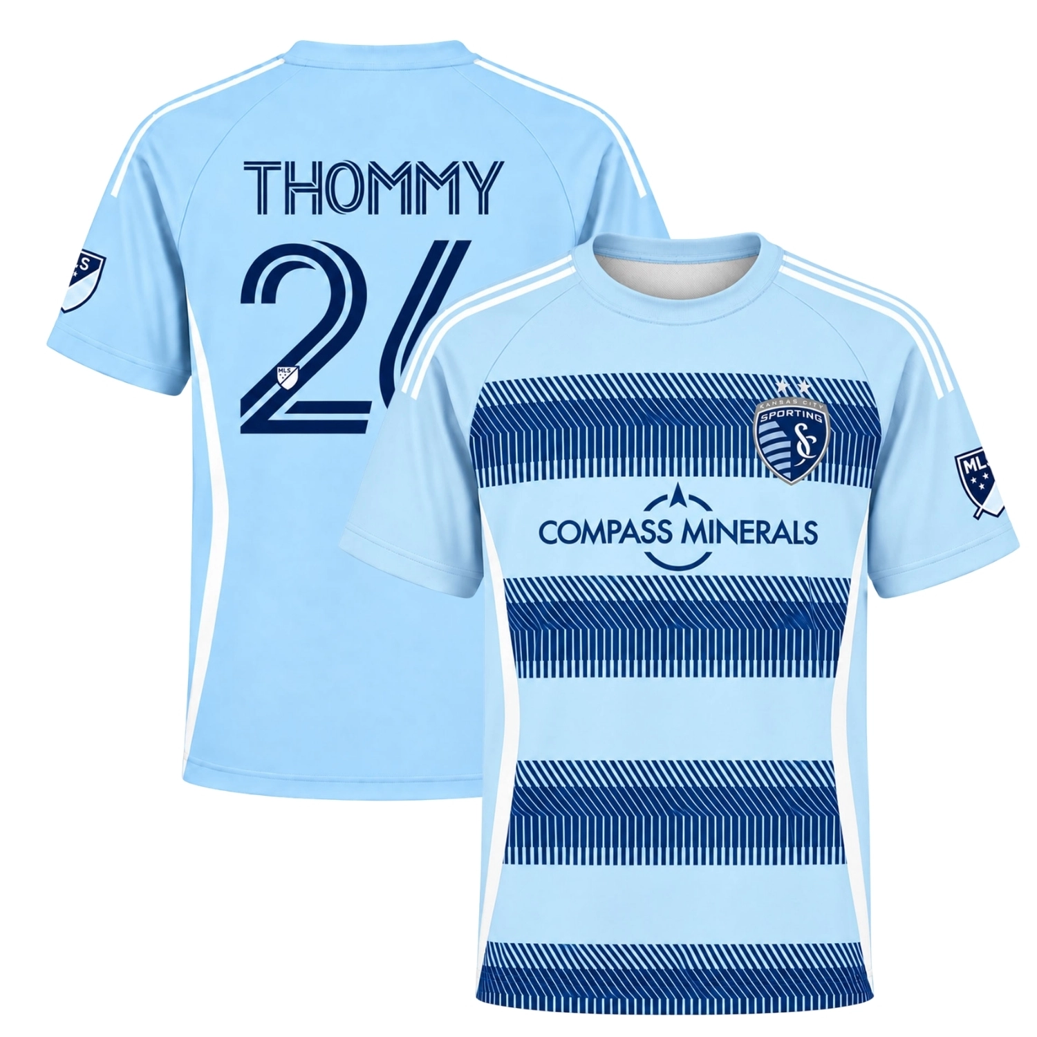 Erik Thommy Sporting KC Jersey Vibrant Light Blue