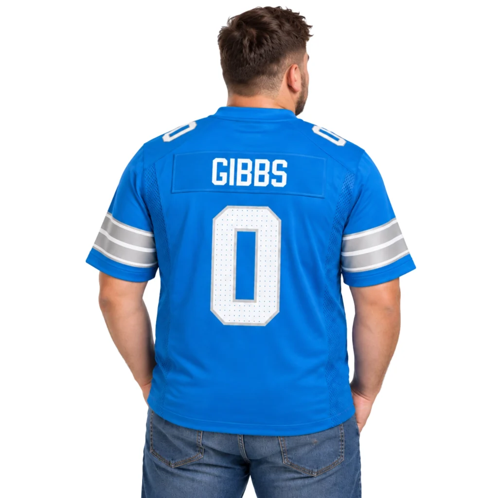 Gibbs Detroit Lions Blue Jersey - Stunning Classic Fan Collection