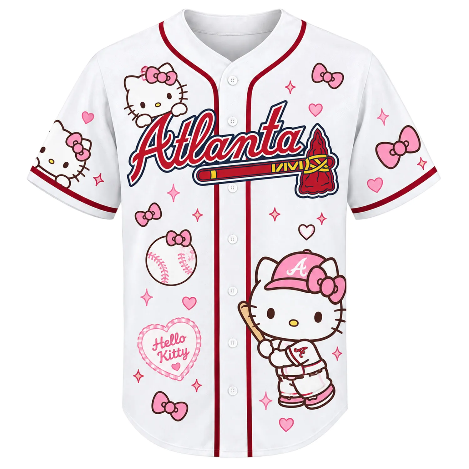 Hello Kitty Atlanta Braves Jersey – Dazzling Fan Style - Image 2