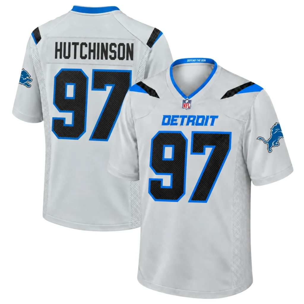 Hutchinson Detroit Lions Rivalries Jersey - Powerful Gameday Silver Pride