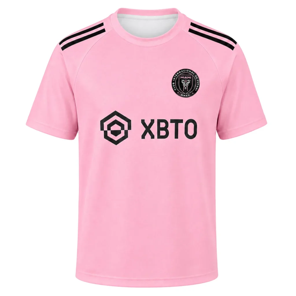 Inter Miami Pink Jersey Lionel Messi Bold Soccer Jersey