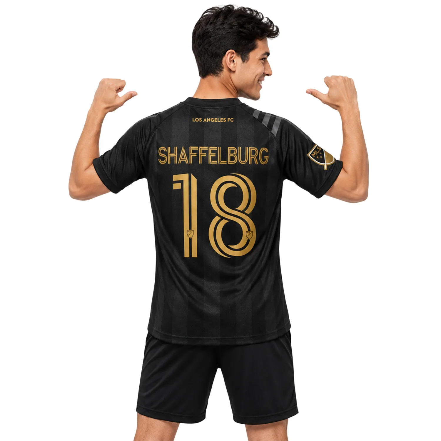 Jacob Shaffelburg LAFC Jersey Elite Striped - Image 4