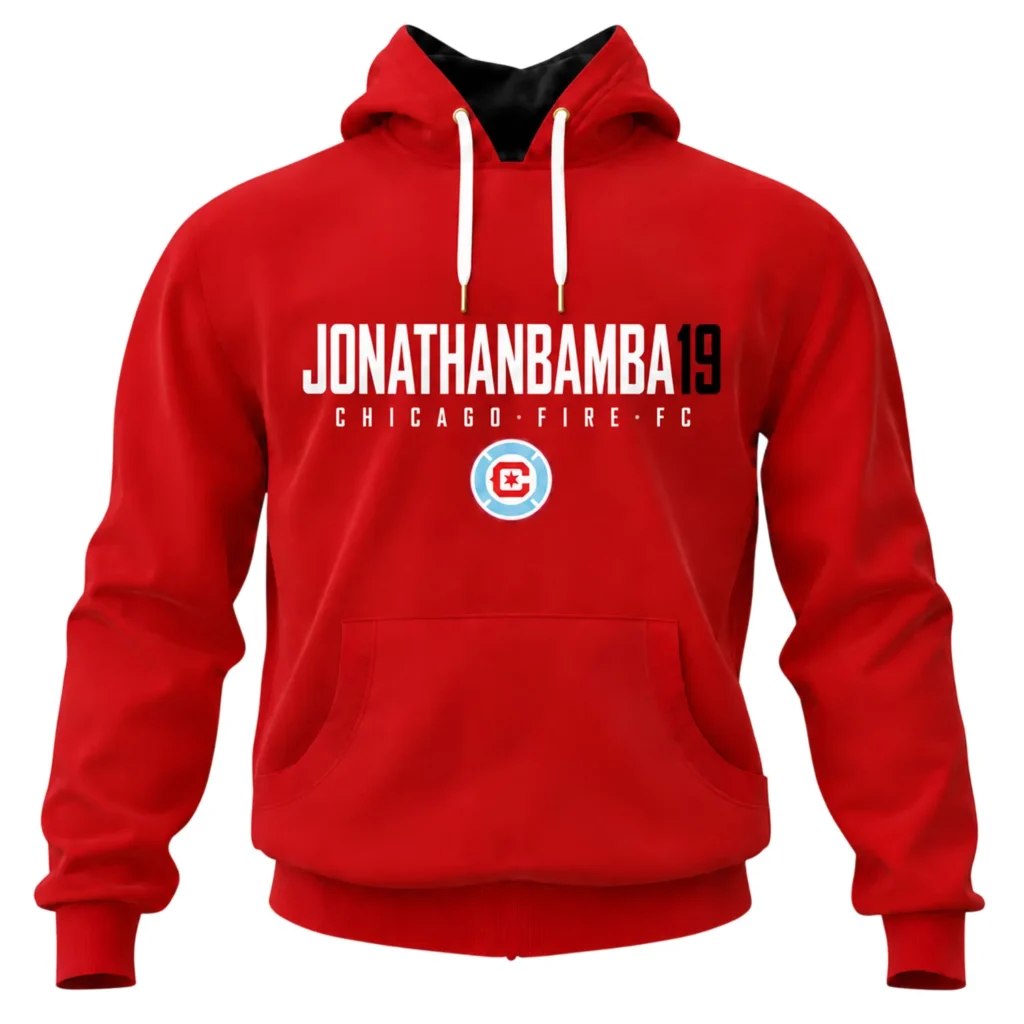 Jonathan Bamba Chicago Fire Red Hoodie Dynamic Fanwear
