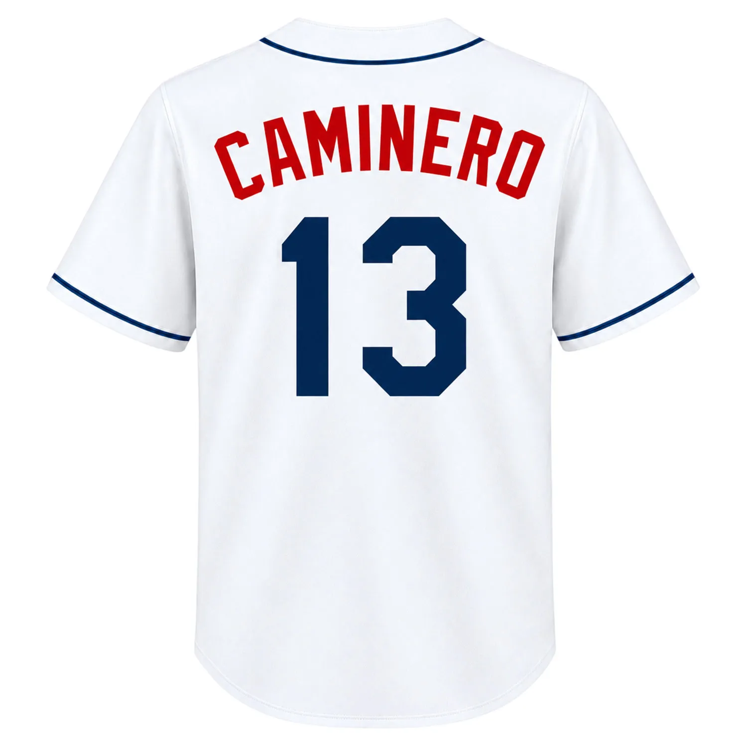 Junior Caminero 2026 White Jersey – TP Rays Vibrant Tee - Image 3