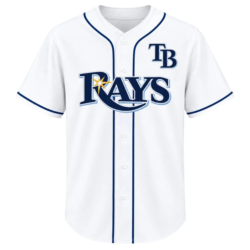 Junior Caminero TP Rays Home White Jersey –  Limited Tee