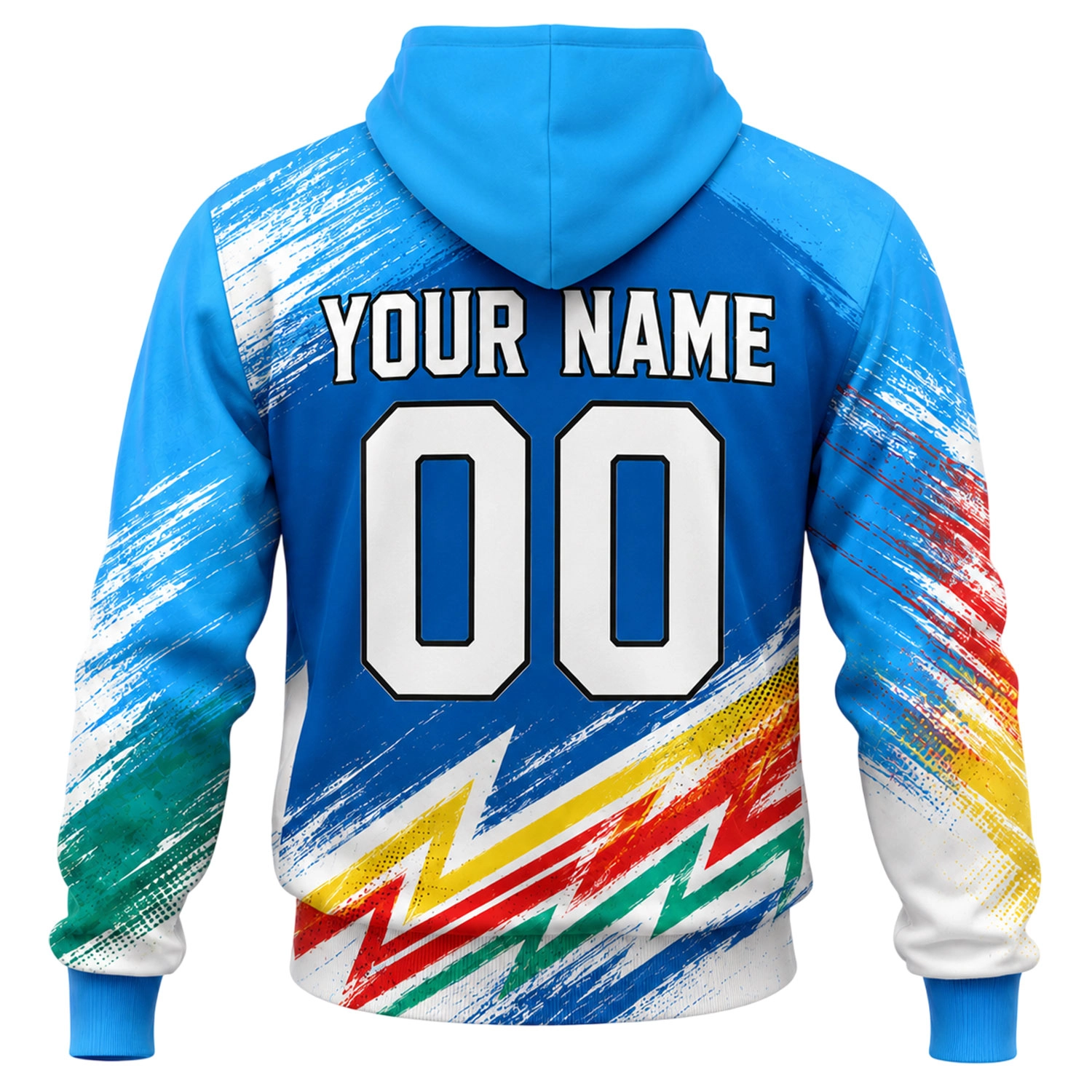 KC Wizards Hoodie Bold Rainbow Splash Retro Graphic - Image 3