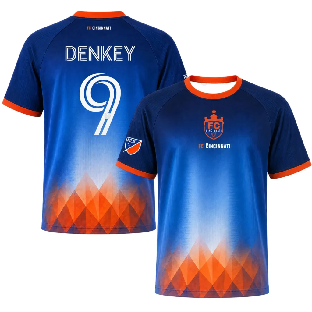 Kevin Denkey Fc Cincy Blue Jersey Attractive Fan Wear