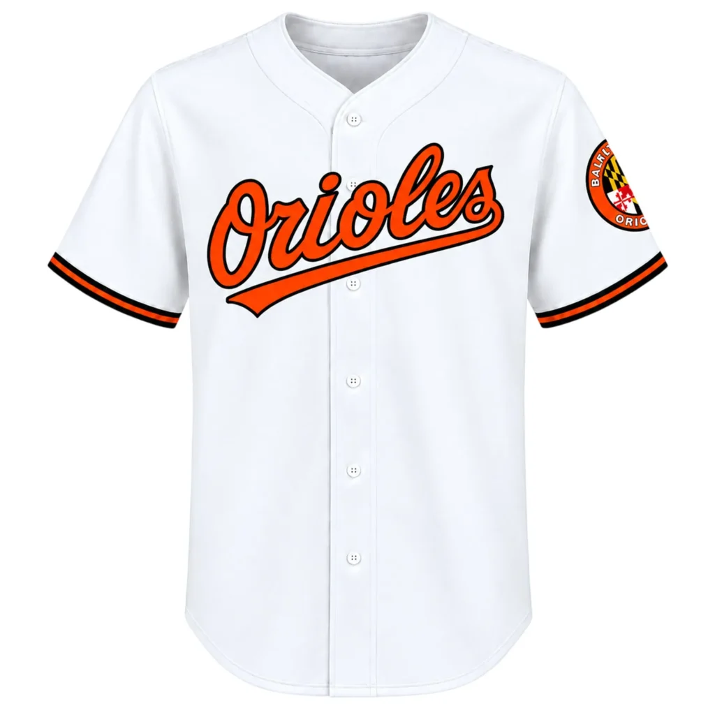 Kids Baltimore Orioles White Jersey Custom Legendary Team Spirit