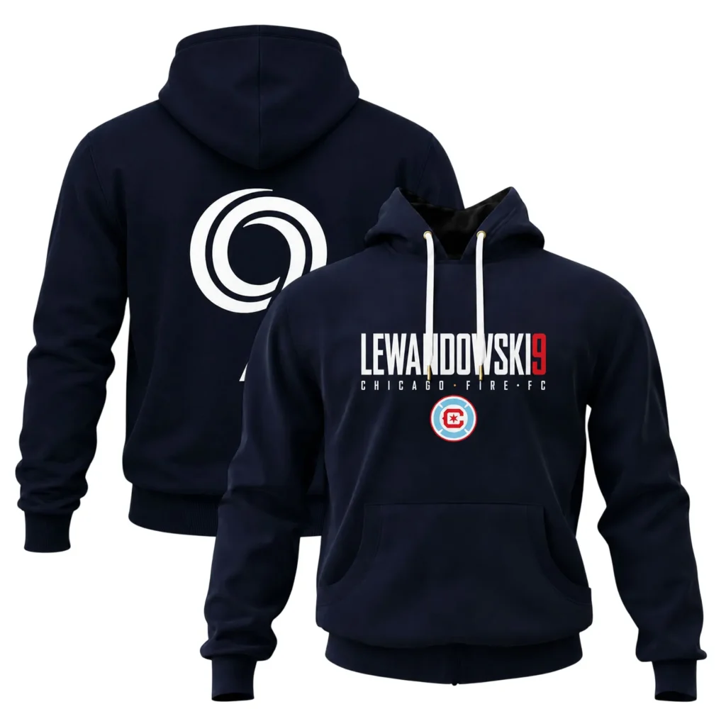 Kids Lewandowski Chicago Fire Navy Hoodie Elite Fanwear