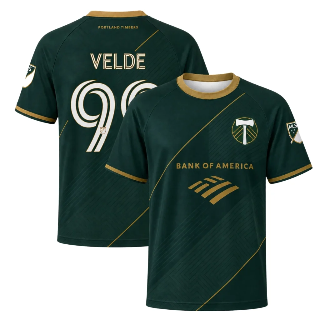 Kristoffer Velde Portland Timbers Jersey Exclusive Green Gold