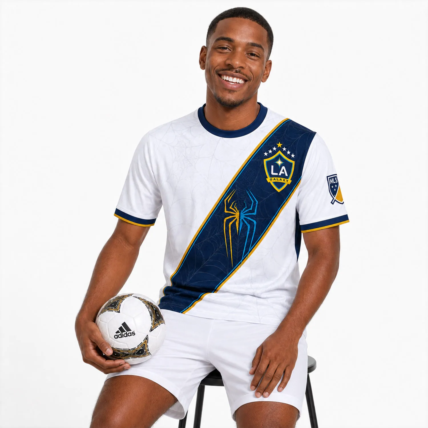 LA Galaxy Spiderman Custom Soccer Jersey – Amazing Sash - Image 4