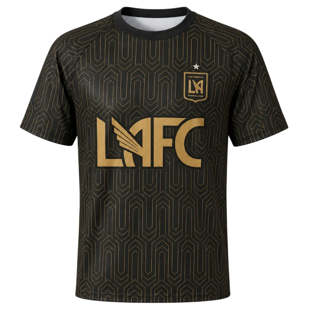 LAFC Black Custom Soccer Jersey Deluxe Epic Gold Kit